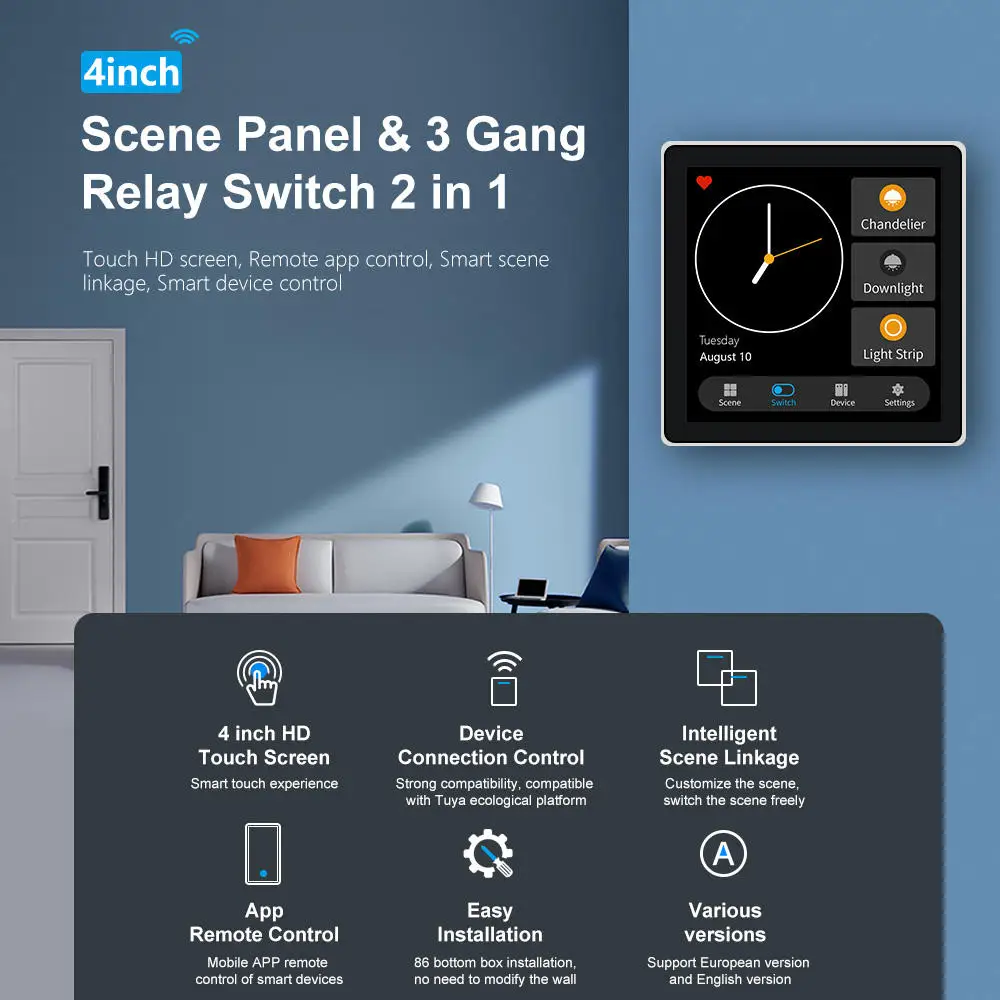 T3E New Zigbee Smart Switch with 3 Gang Relay Smart Switch Gateway with Tuya Mobile APP