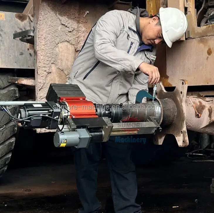 Sp251 Automatic Portable Shaft End Lathe Journal Lathe With Circular