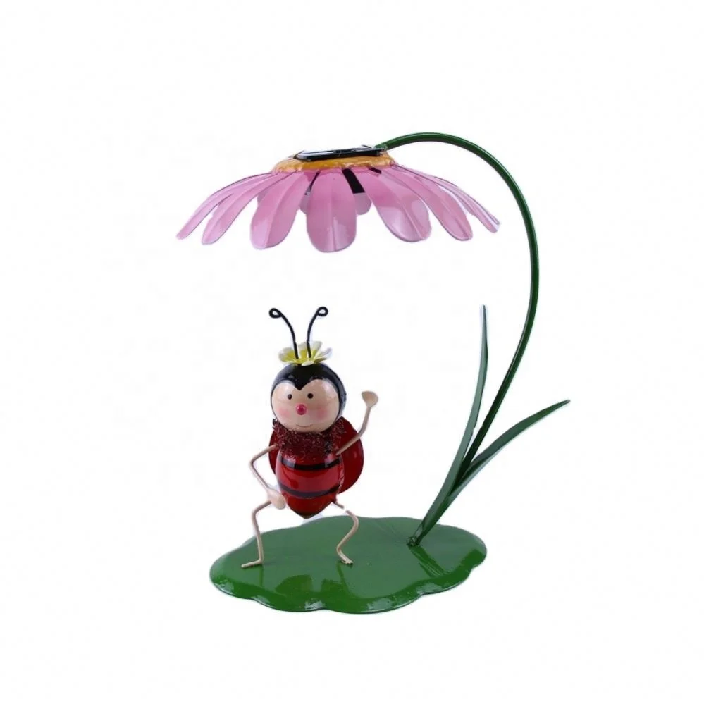 Cartoon Metal Animal Flower Shape Led Solar Light