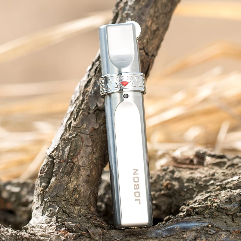 JOBON Vintage Refillable Candle Smoke Customized Metal Cigar Cigarette Jet Flame Butane Gas Flint Lighter Custom Logo Wholesale