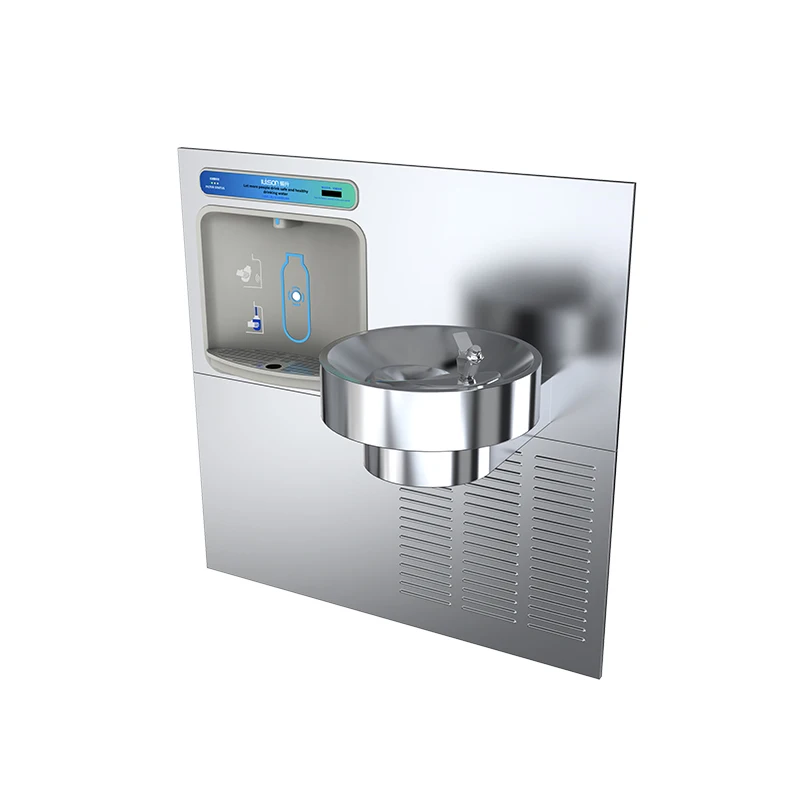 IUISON Retrofit Bottle Filling Station for SwirlFlo® Fountain Non-Filtered Refrigerated Stainless