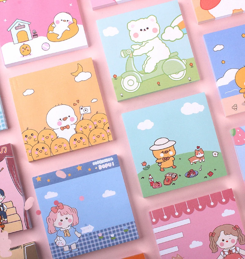 Wholesale Tear-off Paper Notepad Kawaii Memo Pads Promotional Cartoon ...