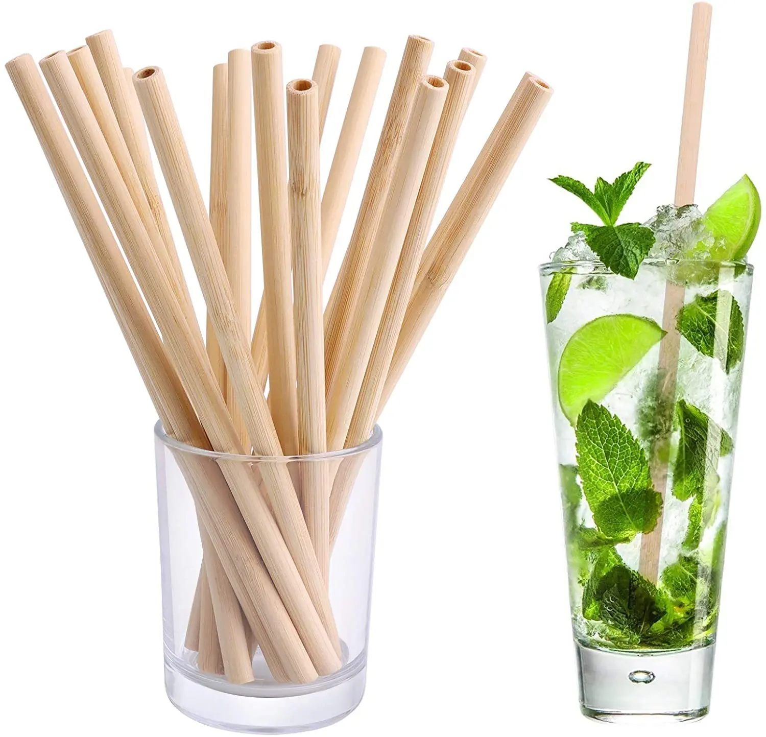 Custom Logo Biodegradable Organic Natural 20cm Tea Fiber Straw Reusable ...