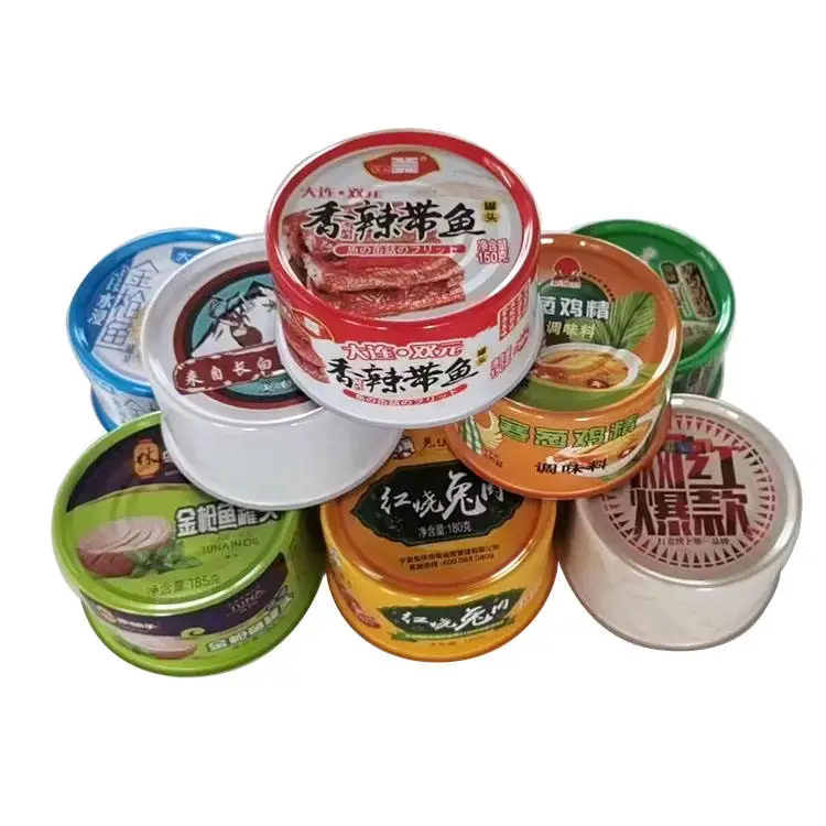 Factory Direct Price Round Shape Pull Tab Metal Tinplate Tin Can With Lids