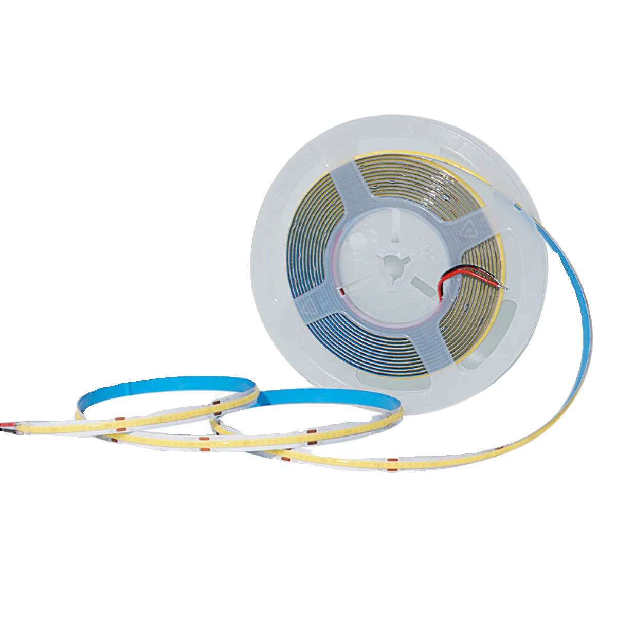 Neuer superheller selbstklebender COB-Lichtstreifen, 12 V / 24 V Niederspannung, IP20, LED-weicher Streifen für Wohnraumdekoration, Decken-, Einkaufszentrum- und Schranksysteme