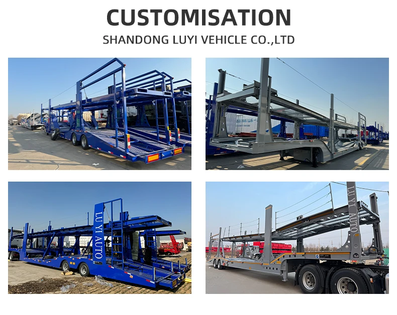 3 Axles Car Carrier Trailer Car Transport Semi Trailer Two Floor Car ...