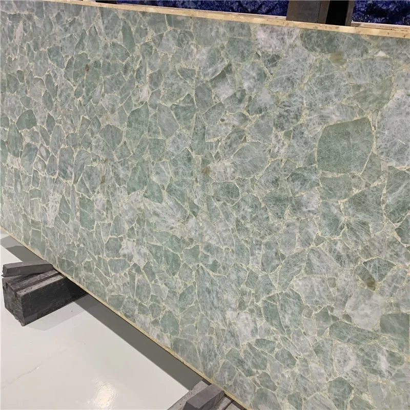 product luxury agate stone light green semiprecious stone slabs for background wall green gemstone tiles wholesale-3