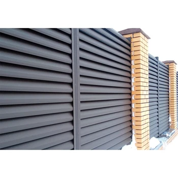 Modern Design Podular Fence Metal Horizontal Yard Privacy Slat Fence Panels Outdoor Garden Fence