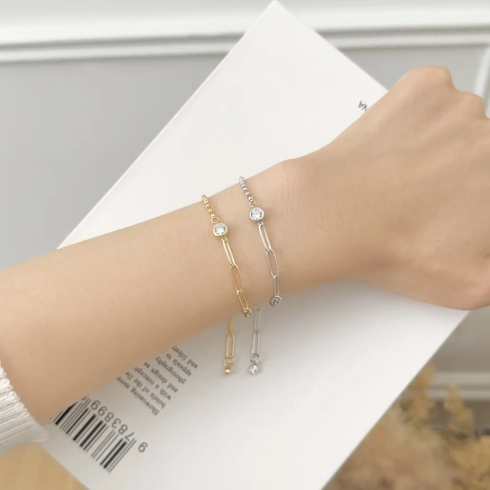 KAKODIY new mixed style jewelry 925 sterling silver bead chain ring 5A zirconia pendant adjustable bracelet detail 1