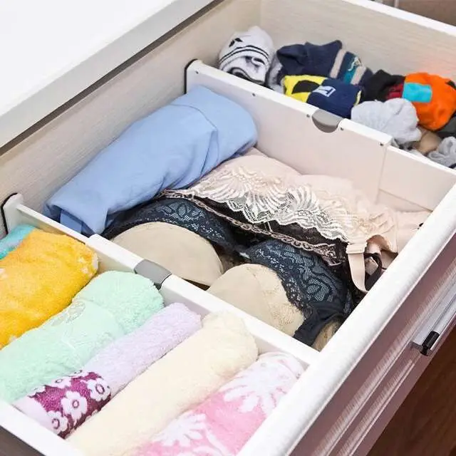 Dr. Organizer Expandable Dresser Drawer Dividers – 5-Piece Spring-Loaded Set, Fits Drawers 12-16” Wide - View #2