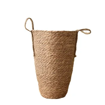 Hot Selling Nordic Style Eco-Friendly Straw Woven Flower Pot living room decorative Planter Baskets
