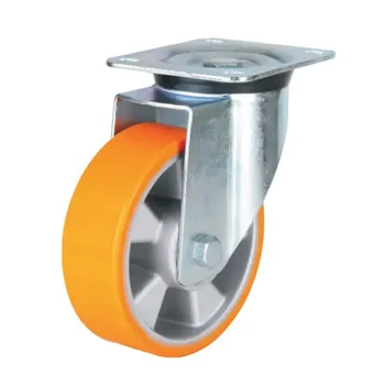 Hot Selling European Style Heavy Duty 150mm Polyurethane Aluminium Core Swivel Caster Wheels for Logistics Outdoor Equipment