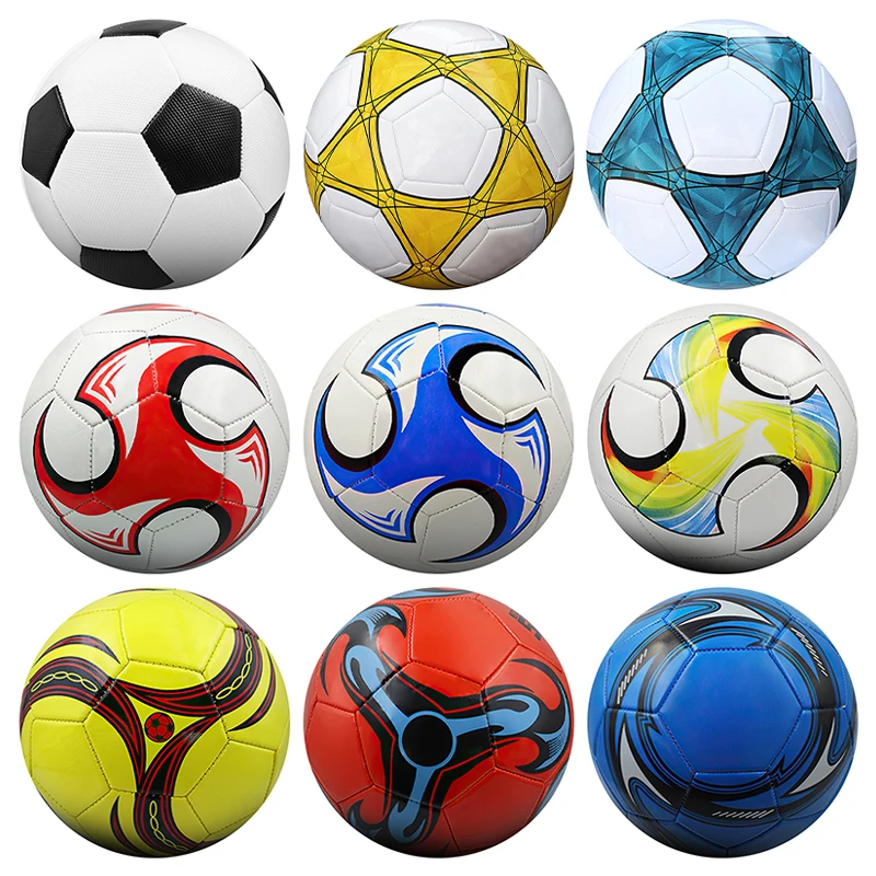 Soccer Ball Custom Print Pvc Colorful Machine Stitched Football Soccer