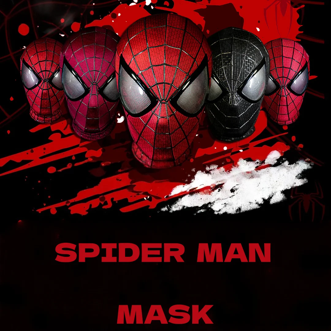Factory Party Decoration Illuminated Led Spider-Man Mask Moving Eyes Spider Man Marks Spiderman Mask