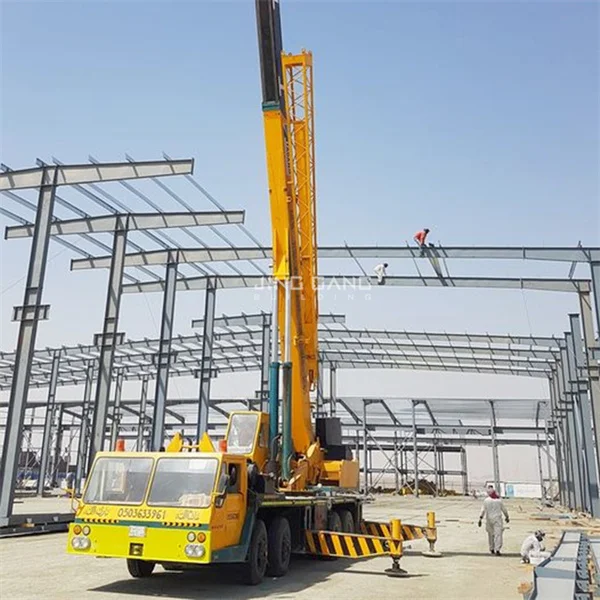 Estrutura de aço metálica para construção de armazém pré-fabricado, oficina, hangar de aeronaves com painel sanduíche isolado