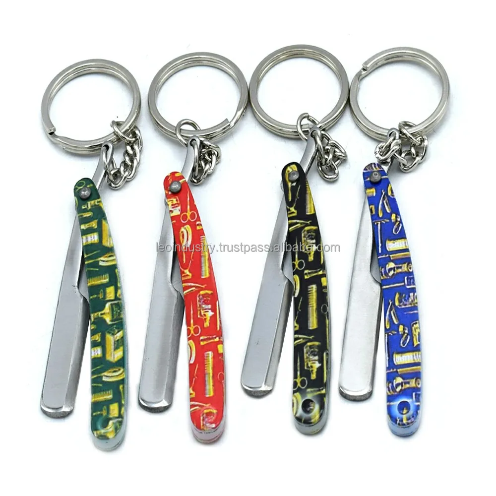 Straight razor Key Chain for Barber / Barber Keychain / Jewelry Keychain