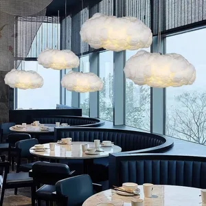 Custom Children Room Cloud Pendant Light Shopping Mall Cloud Chandeliers and Lights for Kindergarten