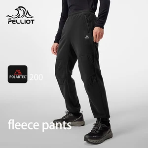 Pelliot Outdoor Polartec 200 Fleece Pants Men's Outdoor Hiking Pants Liner Warm Breathable Ultralight Mountaineering Trousers