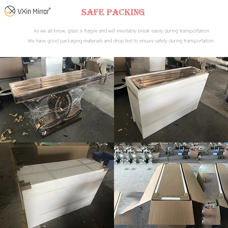 Прямая продажа с фабрики WXF-119 современный серебристым декоративным мебель с украшением в виде кристаллов алмаза зеркальный стол с ногами в форме улитки