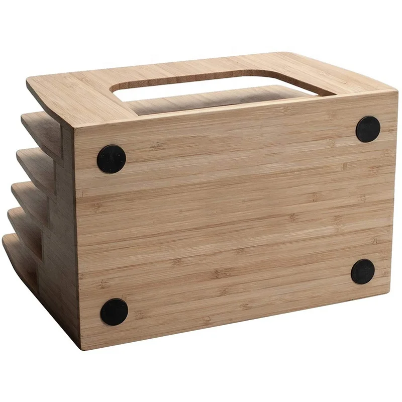 
Бамбуковая настольная Складная папка для файлов, органайзер и бумажный поднос, вертикальные секции, сортировщик, 5 слотов 