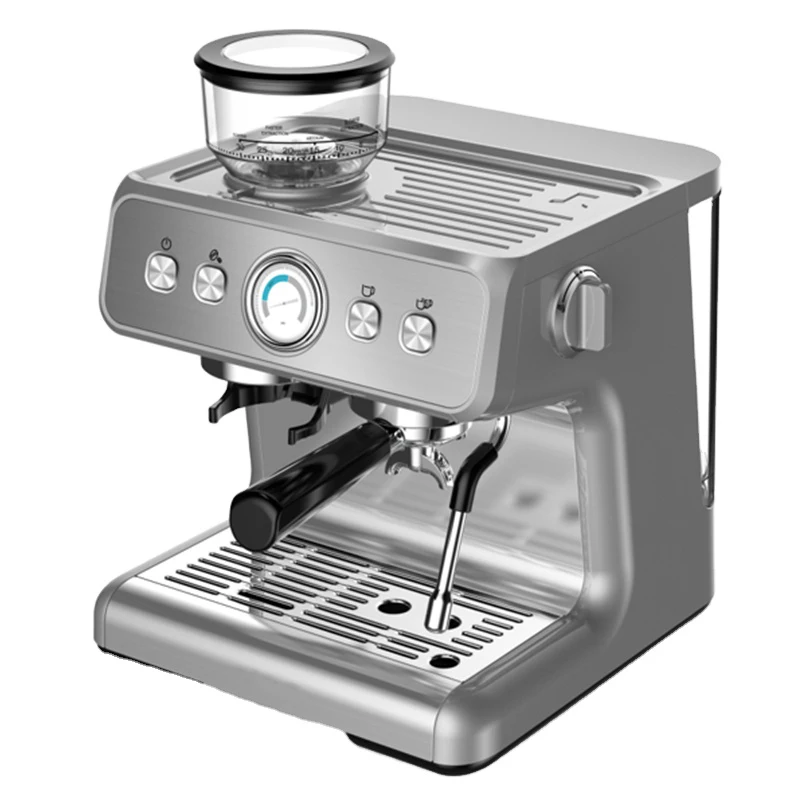 Espresso Machine Home Coffee Maker Automatic Stainless Steel Grinder
