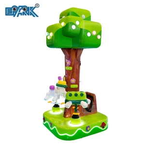 Factory Direct Coin Operated Mini Carousel Horse the Tortoise and Hare Swing Kiddie Ride for Kids Made of Metal