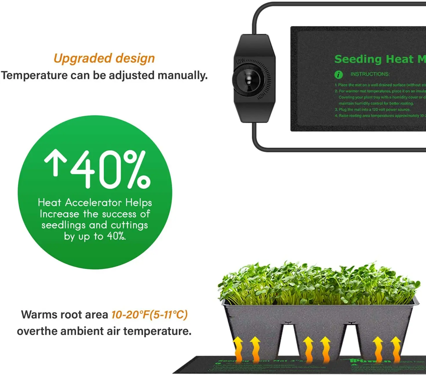Waterproof Hydroponics Heater, USA, 120V - detail 6