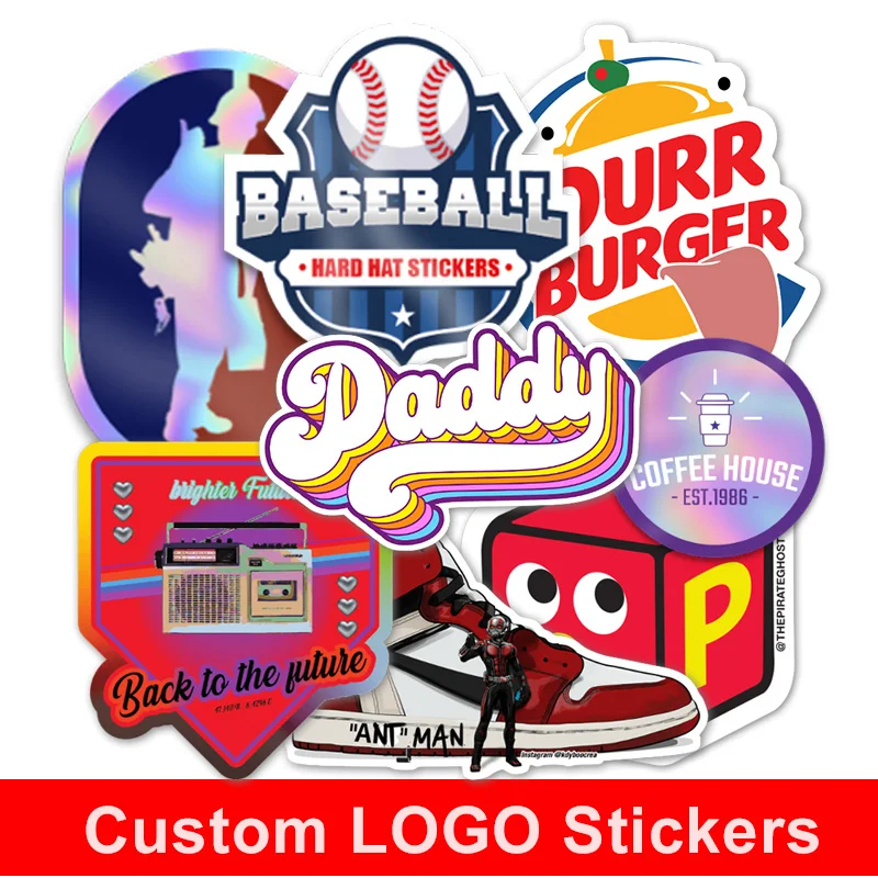 Матовая наклейка с логотипом на заказ этикетка для ноутбука Мультяшные голографические наклейки простыни недорогие виниловые вырезанные из аниме милые