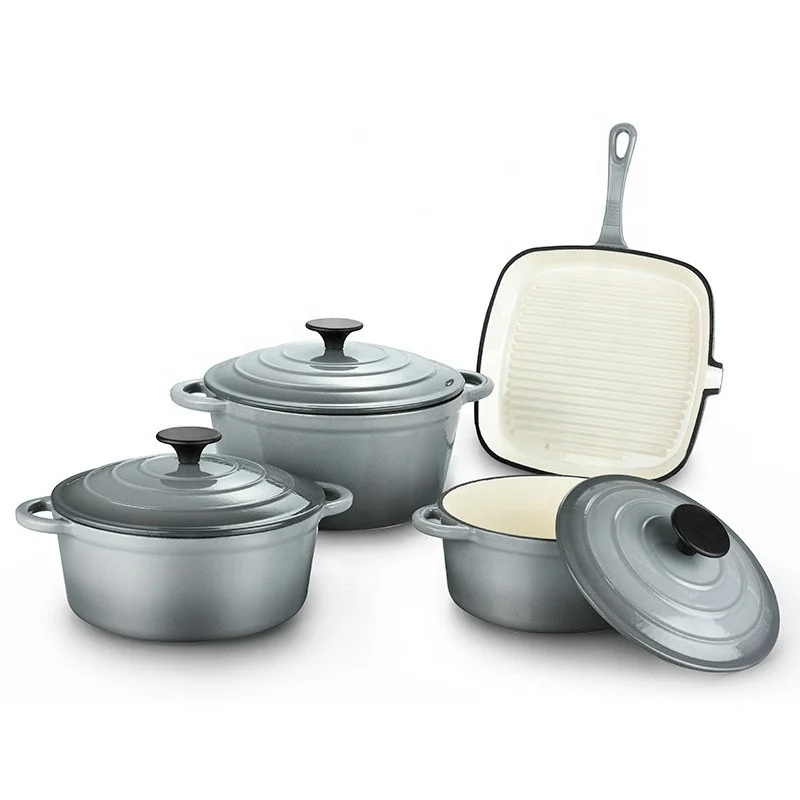 High Quality Factory Kitchen Cast Iron Cooking Ware Non Stick Enamel Pan Cookware Sets Buy
