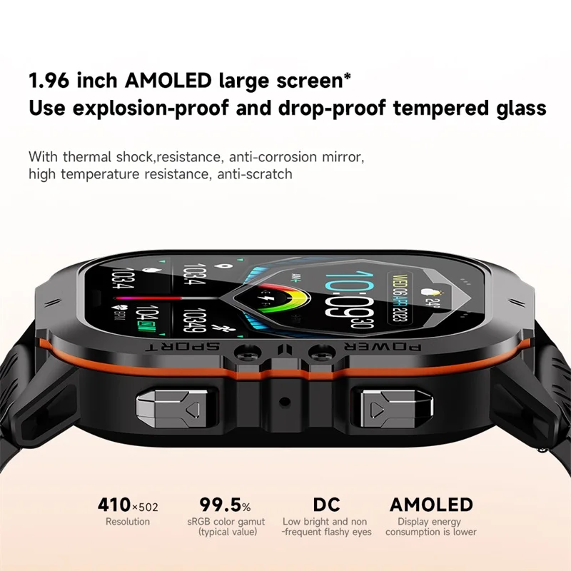 C26 Smart Watch 1.96 Inch AMOLED Screen BT Call Heart Rate Blood Oxygen Monitor Outdoor Sports Watch for Men (3).jpg