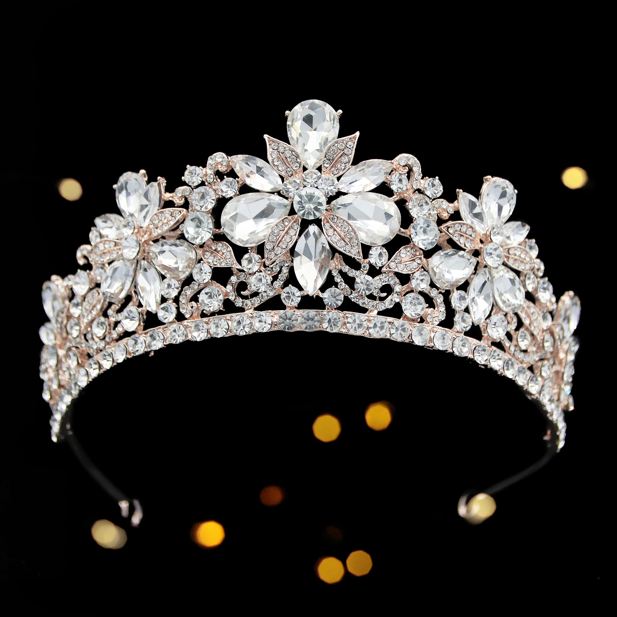 Crowns Pageant Big Rhinestone Tiaras Diamond Princess Crystal Bride Crystal Bride Tiaras for Bride Girls Ballet