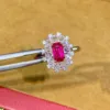 Bague diamant rubis naturel