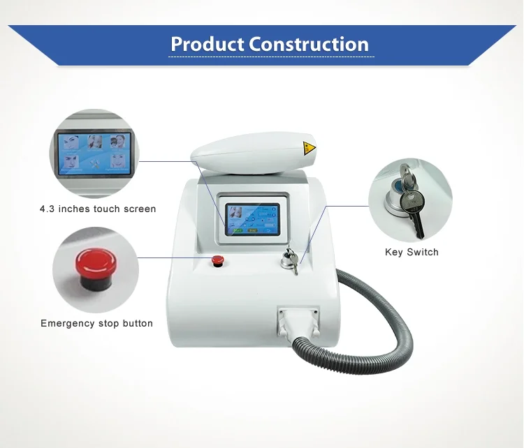 Portable ND-YAG Laser Tattoo Removal Beauty Equipment  