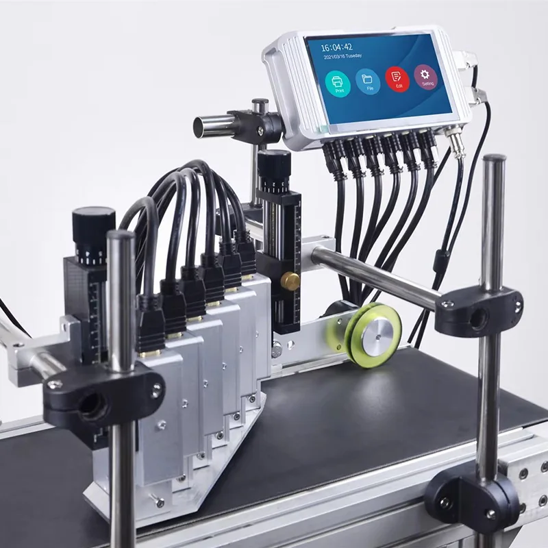 Logo Date Expiry Date Coder Barcode Time Stamp Printer Industrial Inkjet Printing Coding Machine for Plastic PET Bottle Label