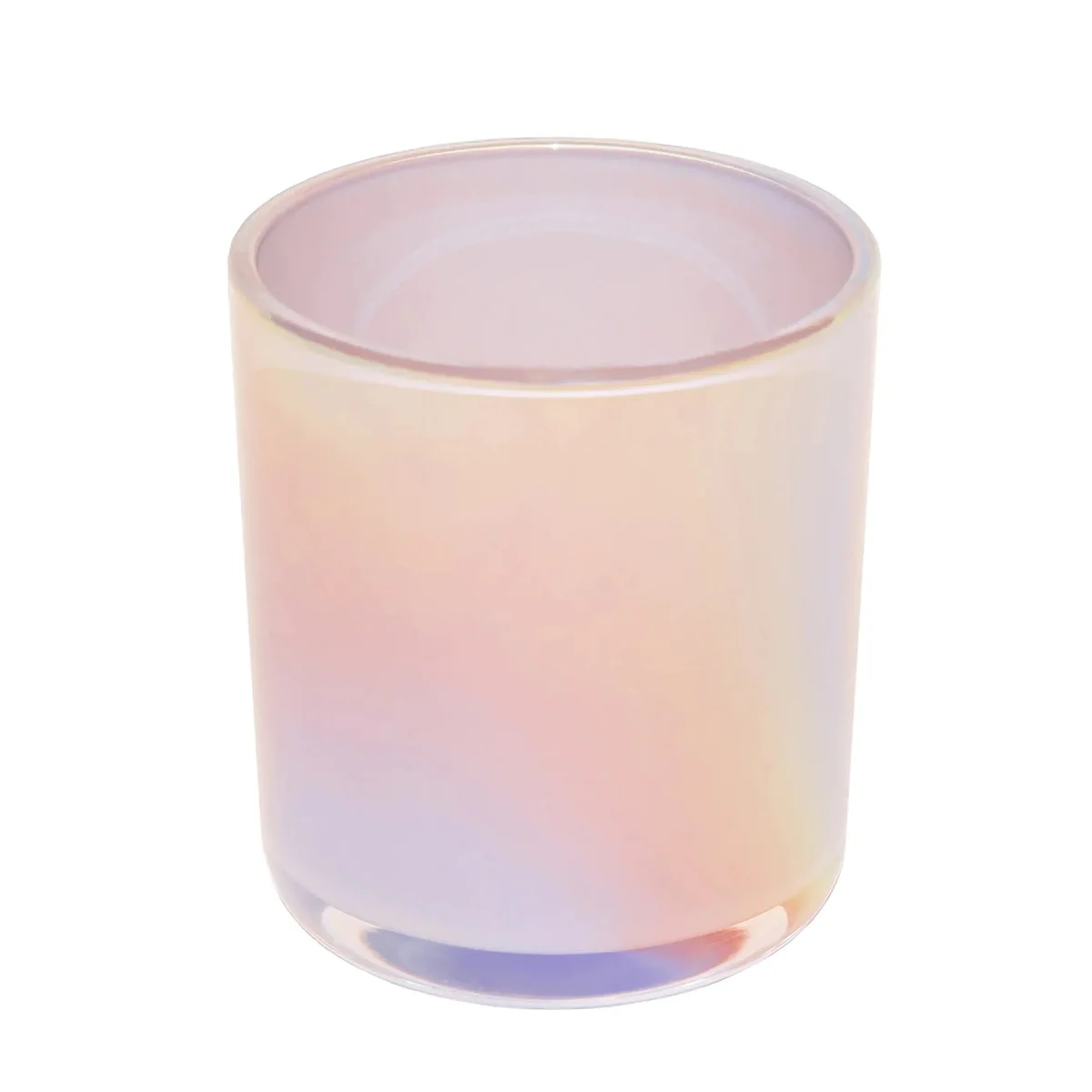 10oz 12oz Pink Bludh Aura Iridescent Holographic Glossy Candle Vessel Rose Gold Candle Container