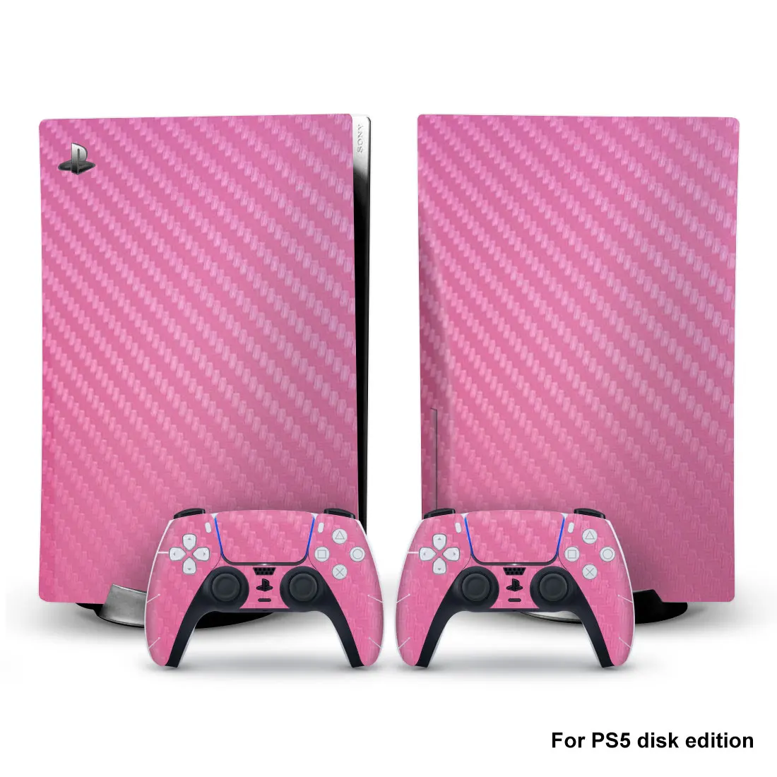 Data Frog Carbon Fiber Skin Sticker for PS5 Controller Console Skin for Playstation 5