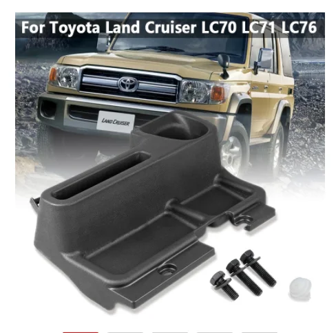 ABS Armrest Storage Box Floor Center Console Box Tray Cup Holder  for Toyota Land Cruiser  LC70 LC71 LC76 LC77 LC79