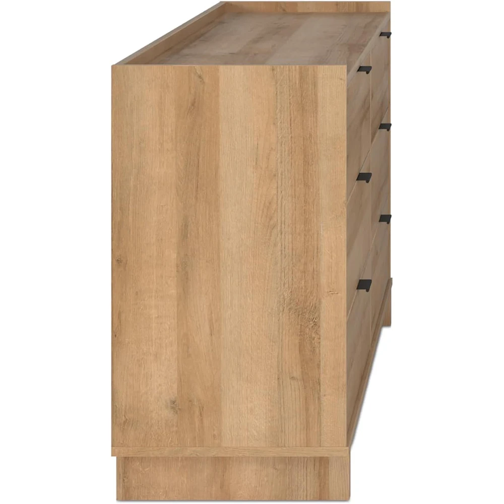 product nu deco mh25825 simply modern 6 drawer double dresser bedroom chest furniture 525 wide x 16 deep x 295 tall wood-3