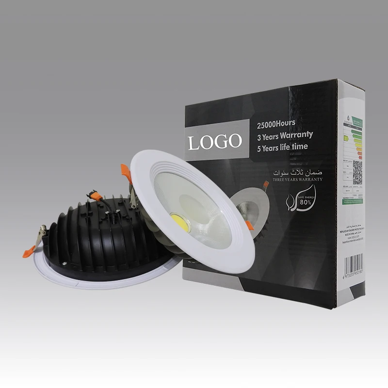 new arrival COB design aluminium down lighting full power commercial COB down light 7w 10w 15w 30w led recessed downlight
