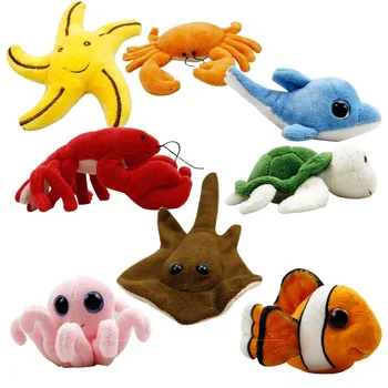 Custom Mini Kawaii Sea Animals Stuffed Octopus Crab Turtle Toys ...