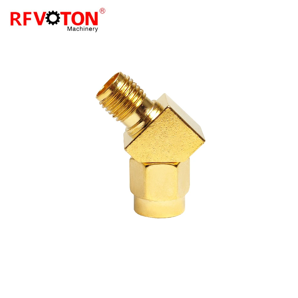 Factory Adapter Sma  Female Jack Hembra Socket to Sma Male Plug Macho Right Angle RA 45 Degree Coax Rf Coaxial Adaptor Connector