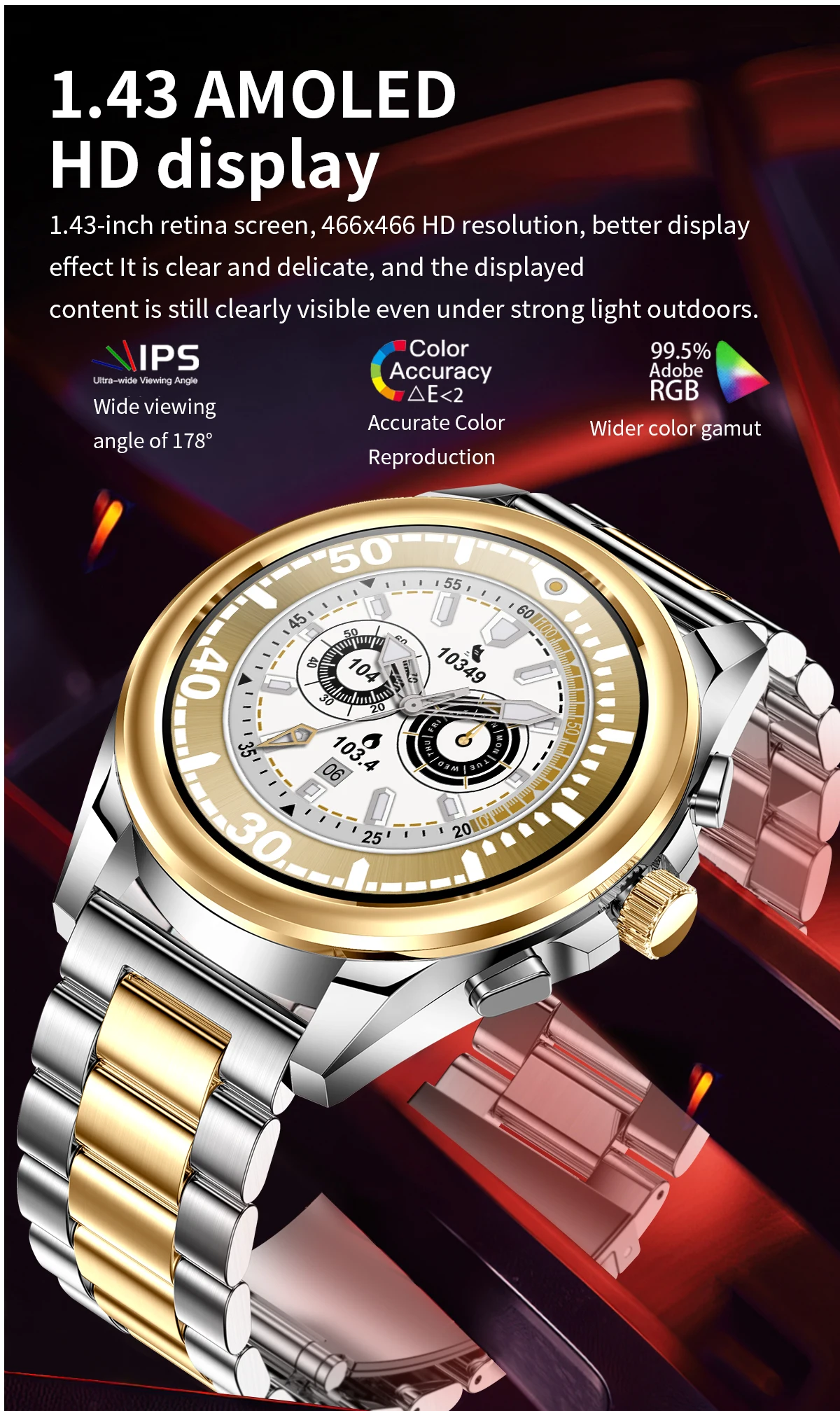 KC83 Smartwatch BT Call 100+ Sports Mode Outdoor Calculator Features Health Monitoring L aperçu 2