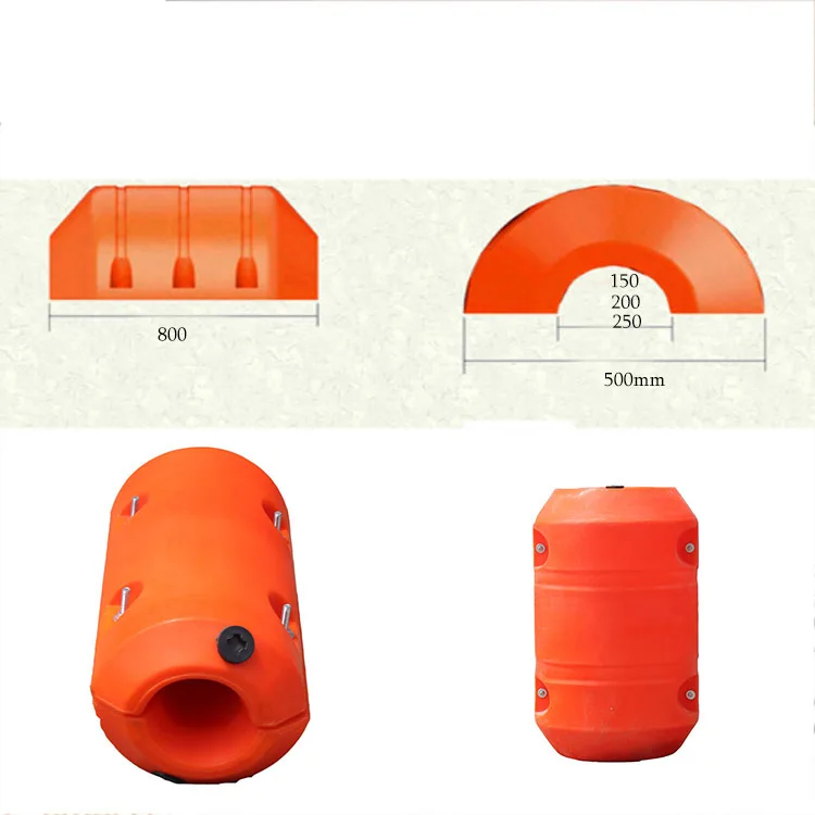 Rotomoulding Machine Made Assembled Buoy Float for Dredging Pipes with Floating Containment Boom