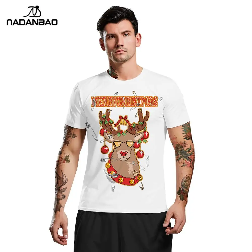 Nadanbaoブランド21クリスマススタイル鹿漫画tシャツ服面白いクリスマス服白人男性tシャツ Buy クリスマススタイル鹿 種類の名ブランドtシャツ 白人男性tシャツ Product On Alibaba Com