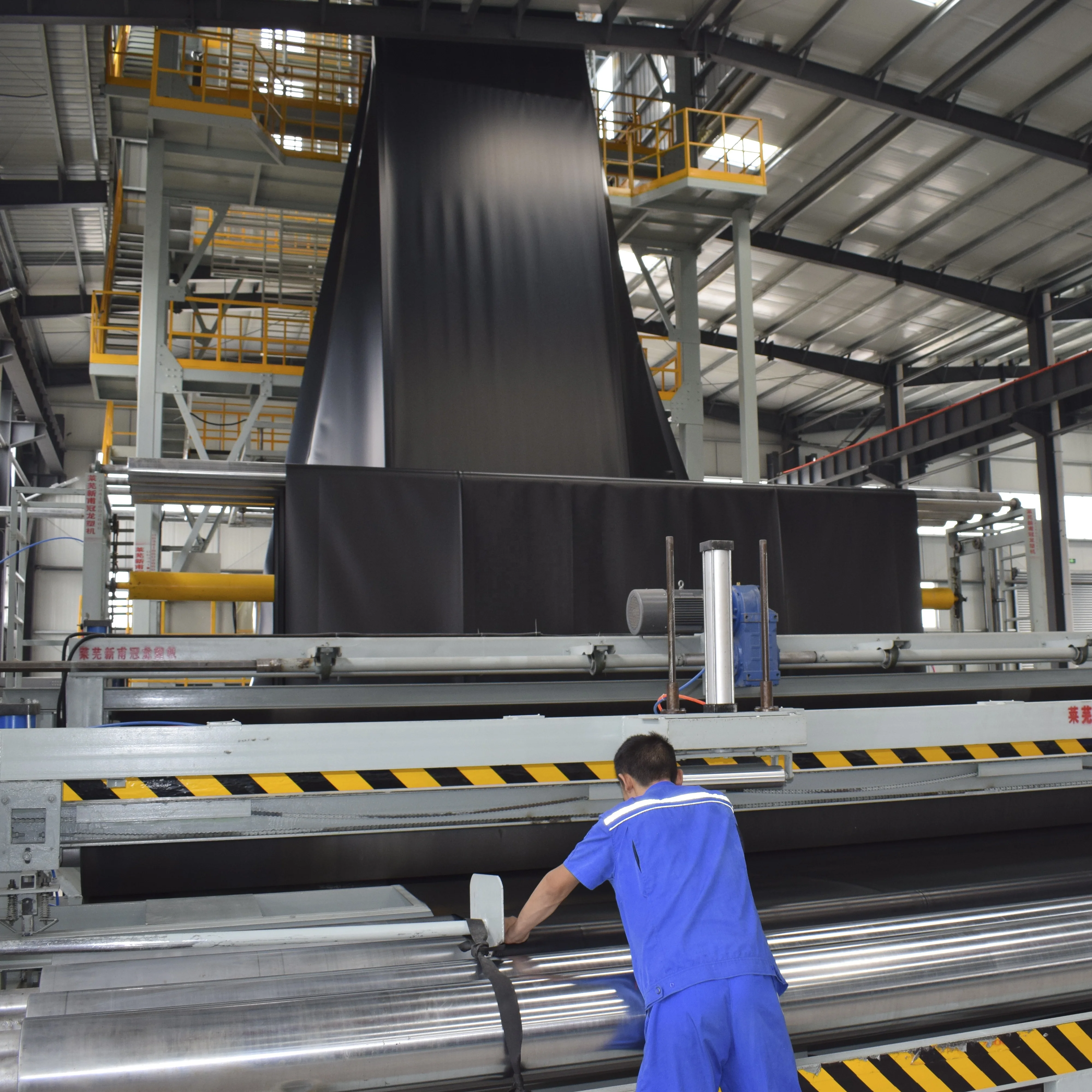 3 Layer 8 Meter Laiwu Geomembrane Blown Film Extrusion Lines