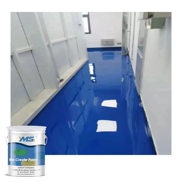 YMS Coatings Self-leveling Epoxy Floor Paint Which Is Used for Warehouse Garage and Workshop Blue Green Grey Paint