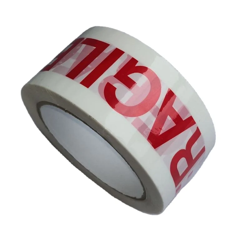 BOPP Custom Shipping Boxes with logo Packaging Packing Red Fragile Marking Sealing Packing Tape