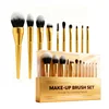 Sets de brochas de maquillaje doradas