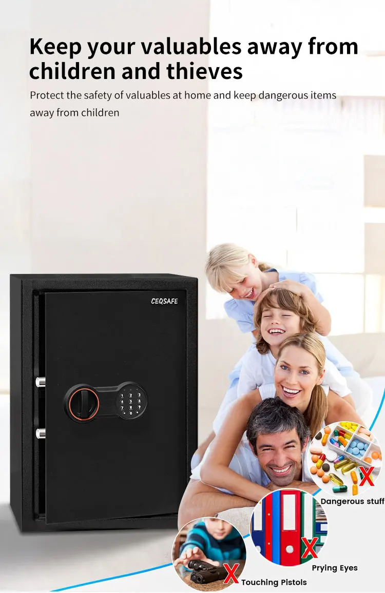 CEQSAFE American Digital Security Safe Box Home Money Mini Safe Box factory