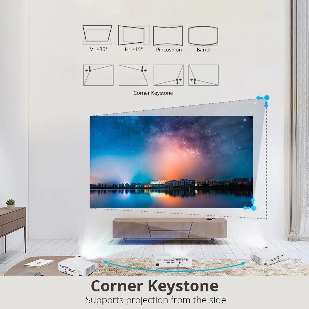 Byintek C600WST Short Throw Interactive Overhead Outdoor Advertising Projector Building Mapping High Lumens Hologram Projecteurs